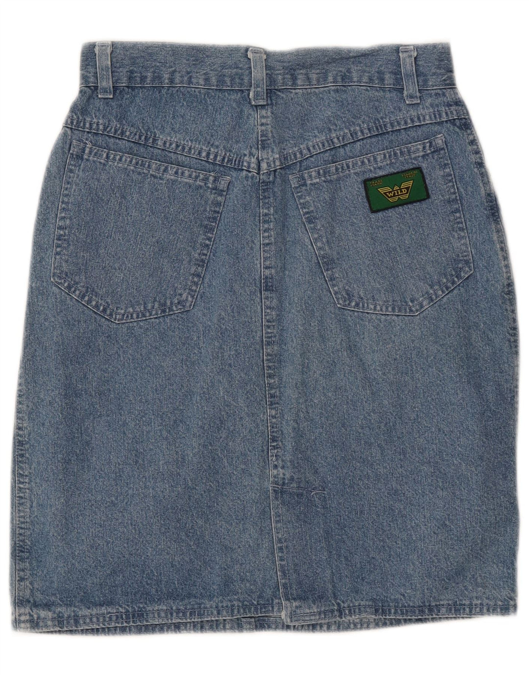 Wild Womens Denim Skirt IT 40 Small W28 Blue Cotton