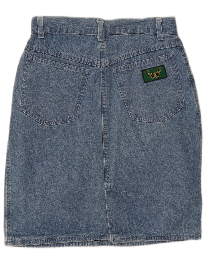 Wild Womens Denim Skirt IT 40 Small W28 Blue Cotton