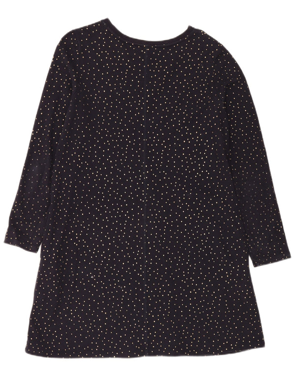 Abito t-shirt a maniche lunghe da donna Boden UK 12 medio blu navy maculato