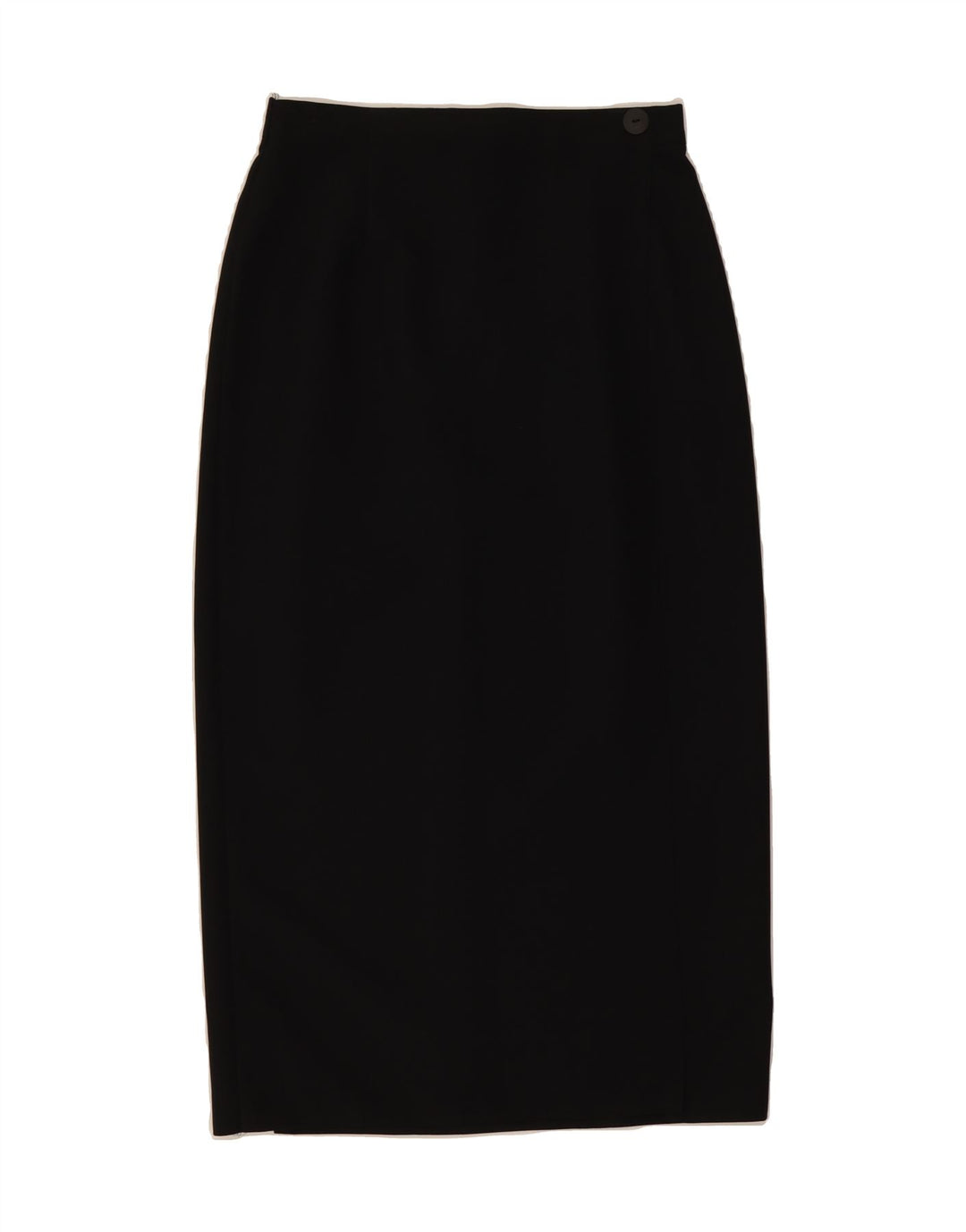VINTAGE Womens Midi Skirt UK 14 Medium W28  Black Polyester Vintage Vintage and Second-Hand Vintage from Messina Hembry 