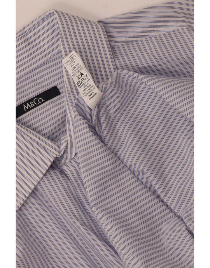Camicia M&Co da uomo vestibilità regolare, classica in cotone a righe blu grande