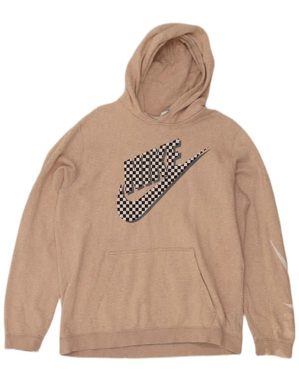 Nike Grafisk hættetrøje til mænd XL Beige Flecked Bomuld