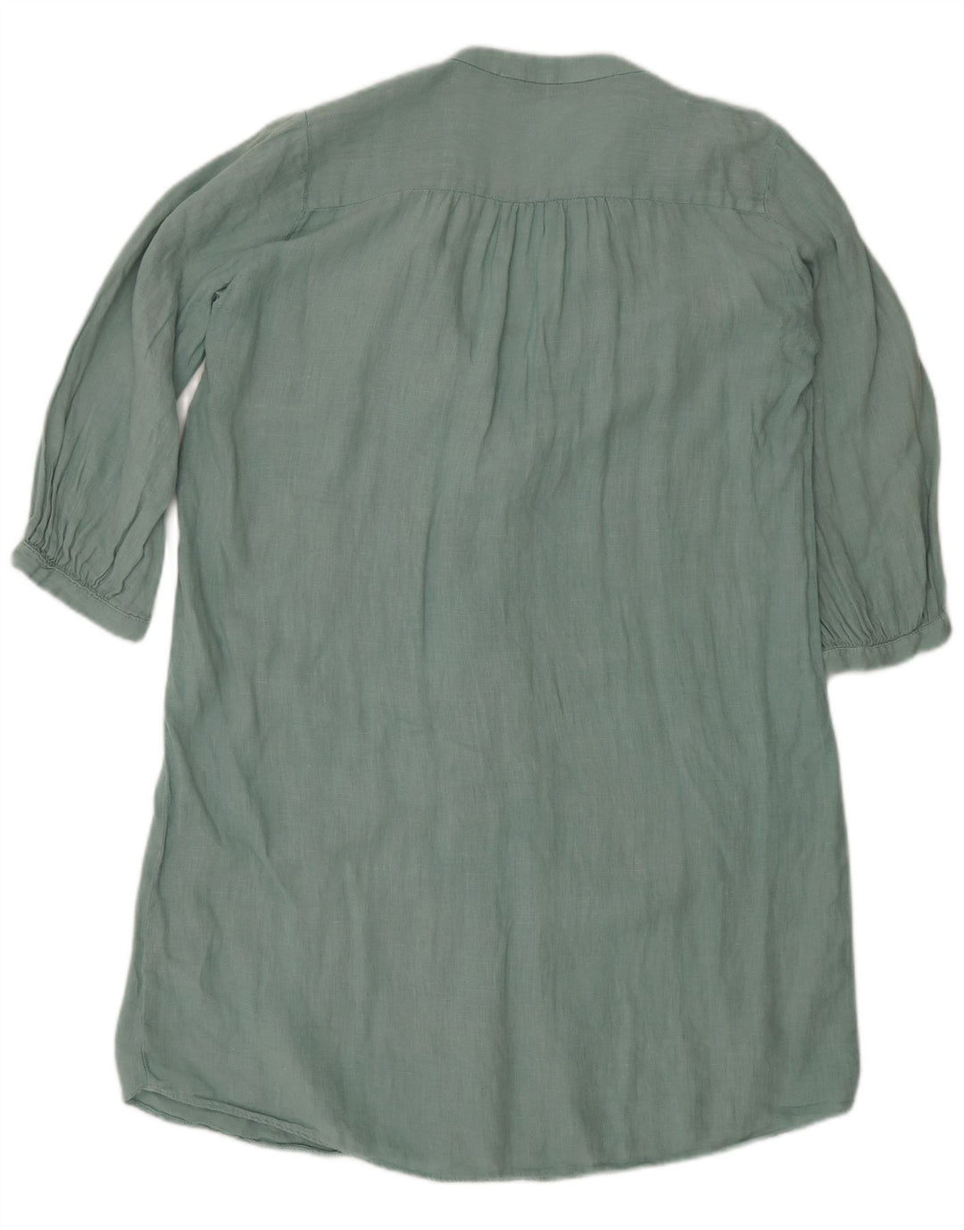 Zara Womens 3/4 Sleeve Shift Dress UK 14 Medium Green