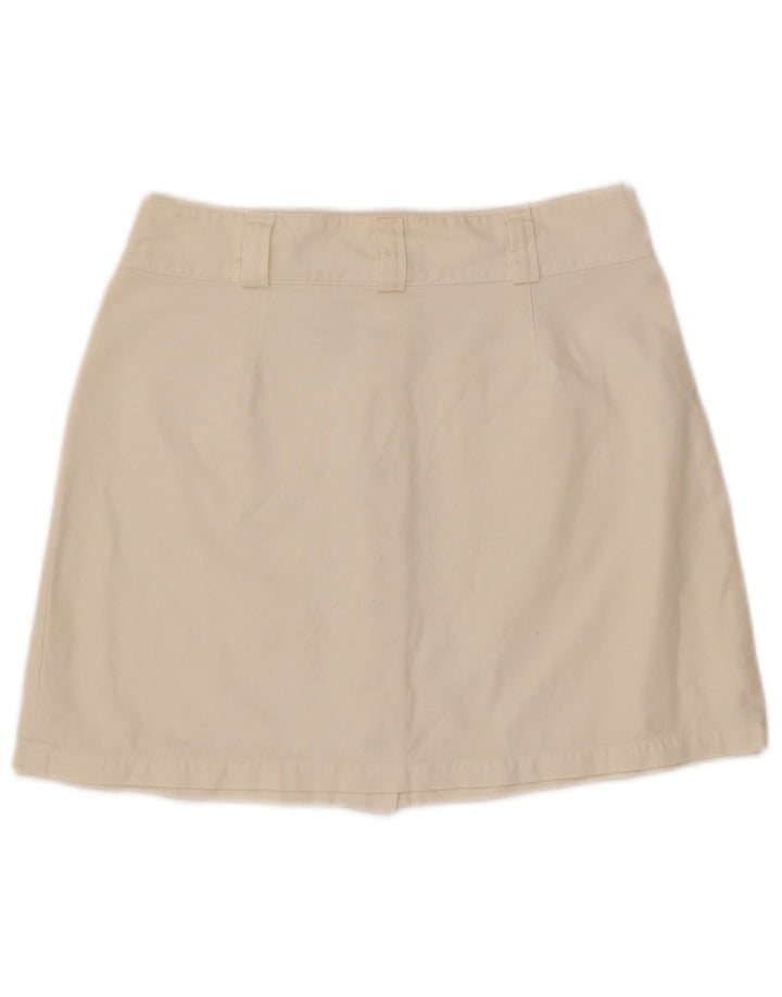 CALVIN KLEIN Womens Mini Skirt W30 Medium Off White Cotton