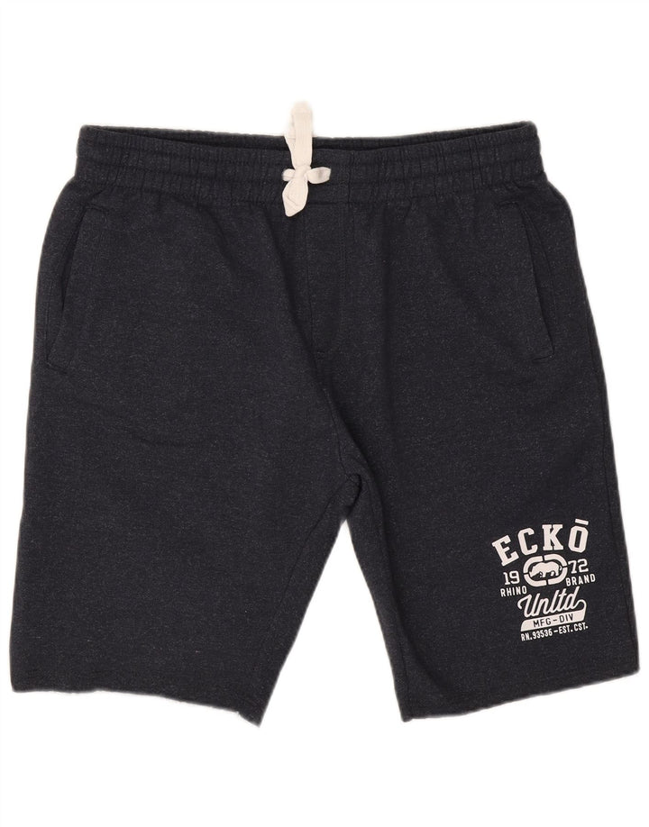 Ecko Unltd Herren-Sportshorts mit Grafik, groß, marineblaues Polyester