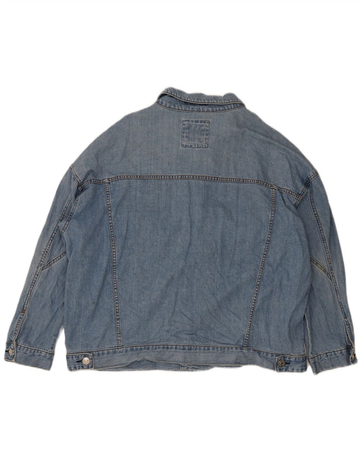 Zara Veste en jean pour homme UK 40 Large Bleu Coton