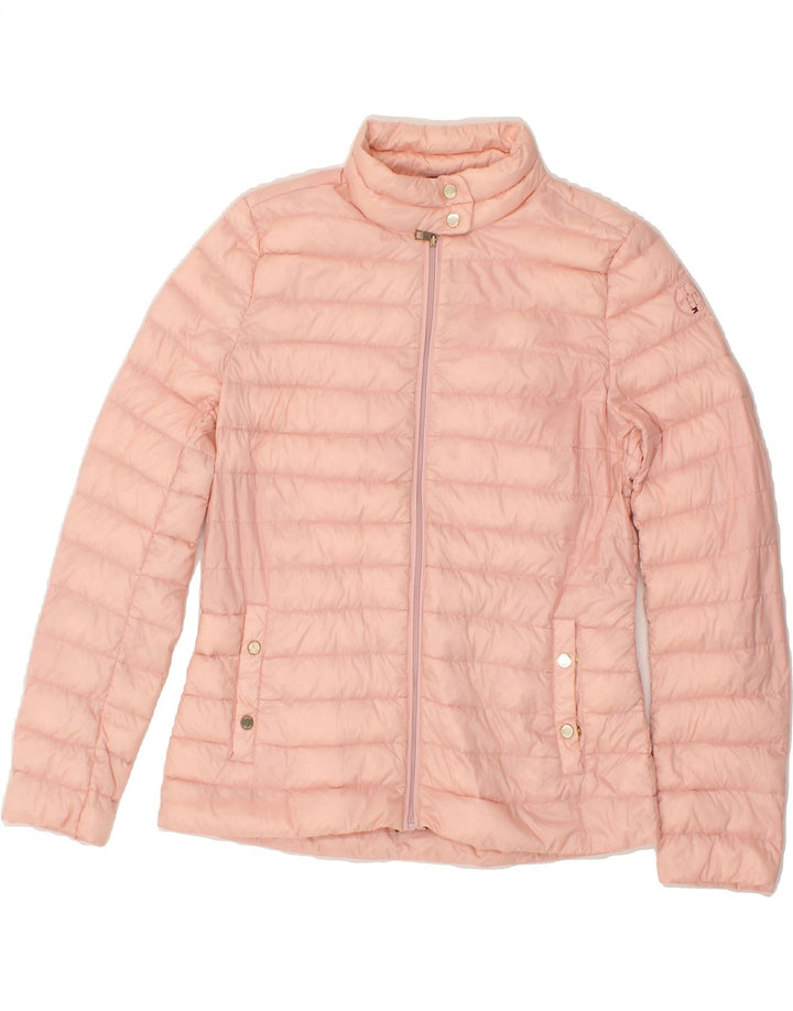 TOMMY HILFIGER Womens Padded Jacket UK 14 Medium Pink Polyacrylic Vintage Tommy Hilfiger and Second-Hand Tommy Hilfiger from Messina Hembry 