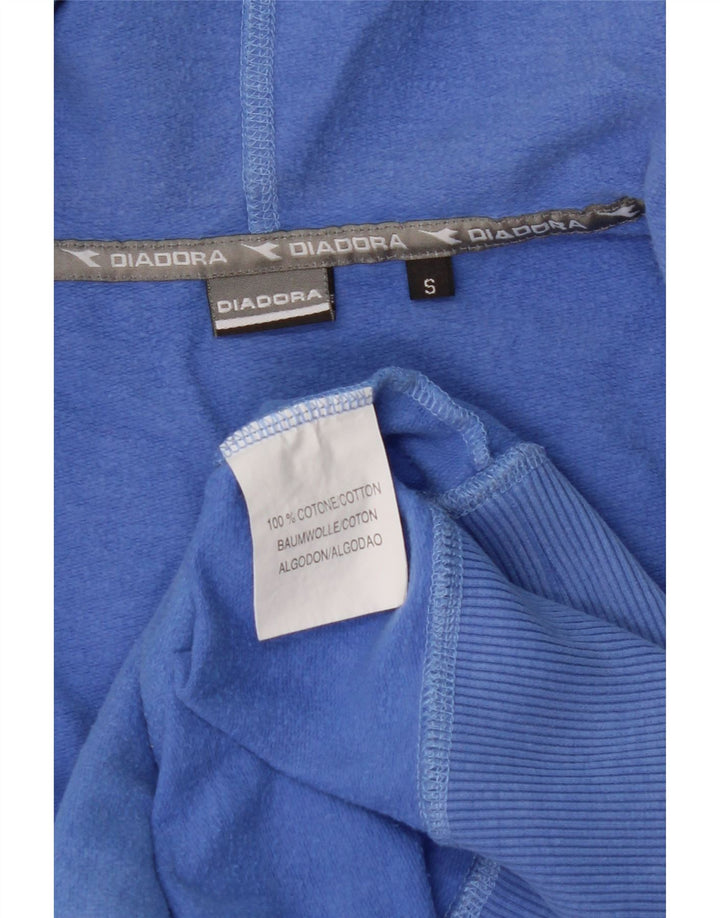 DIADORA Womens Hoodie Jumper UK 10 Small Blue Cotton Vintage Diadora and Second-Hand Diadora from Messina Hembry 