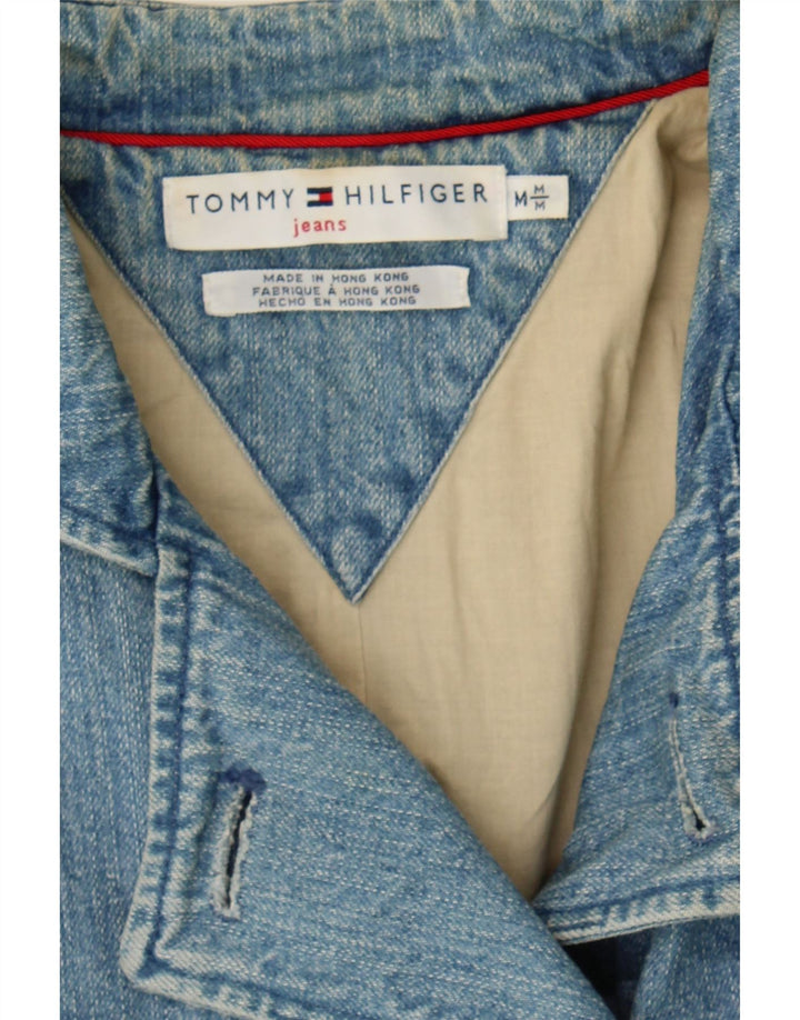 TOMMY HILFIGER Womens Denim Coat UK 14 Medium Blue Cotton Vintage Tommy Hilfiger and Second-Hand Tommy Hilfiger from Messina Hembry 