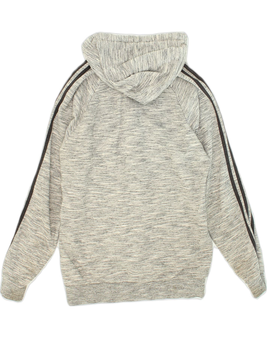ADIDAS Mens Zip Hoodie Sweater Medium Grey Cotton