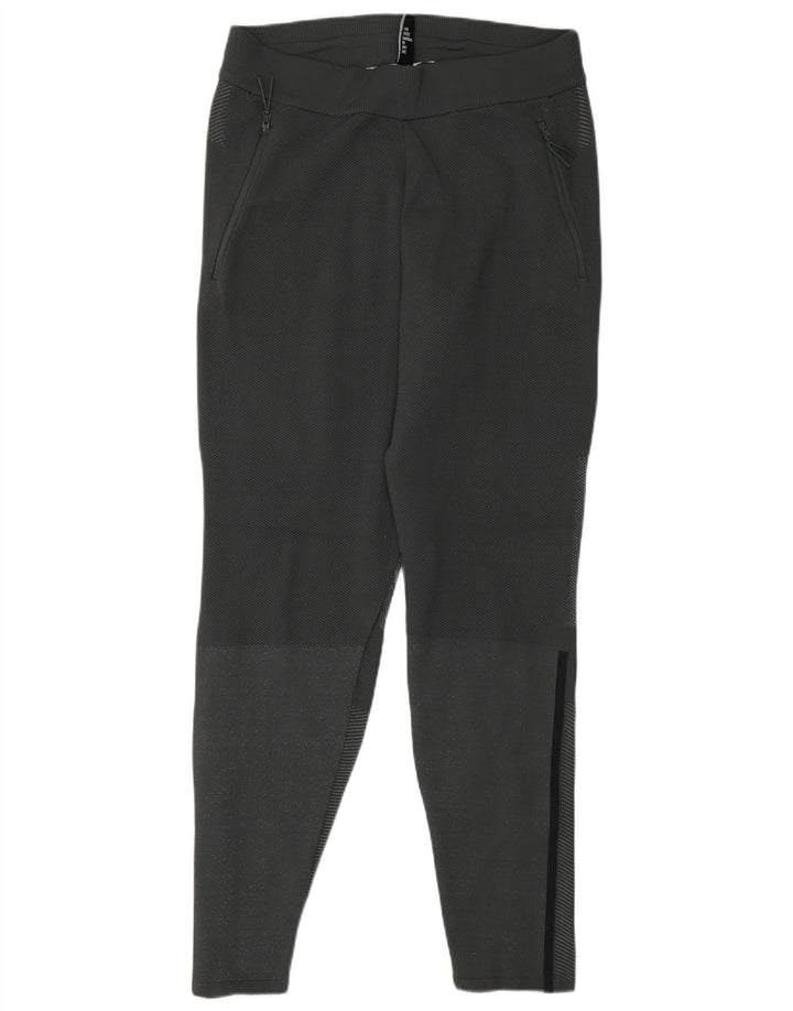 Adidas Womens Tracksuit Trousers UK 14 Medium Grey Colourblock Polyester