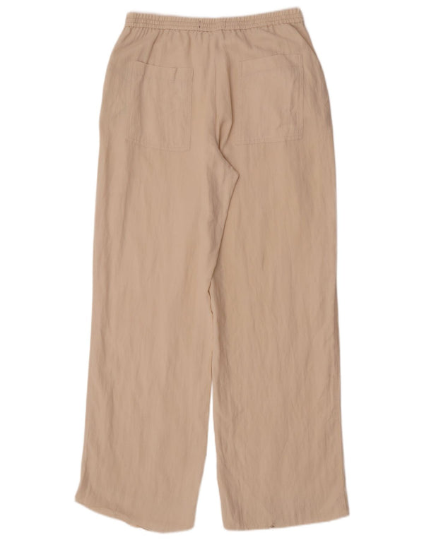Zara Womens Straight Chino Trousers Medium W28 L32 Off White Lyocell