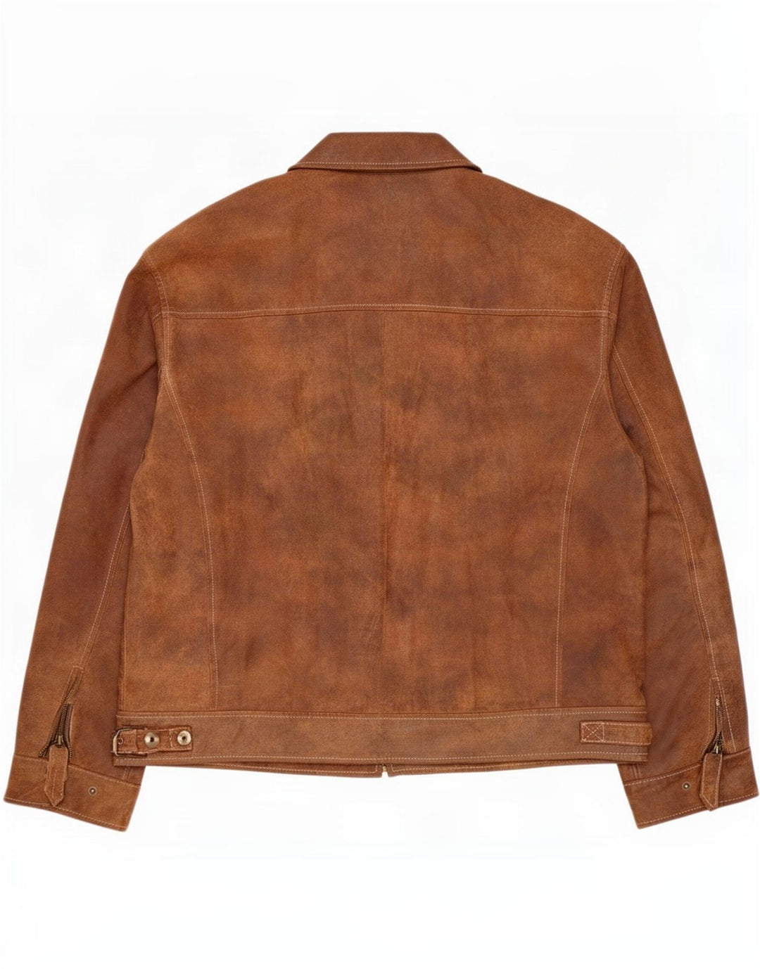 Engbers Chaqueta de cuero militar para hombre IT 58 4XL Marrón