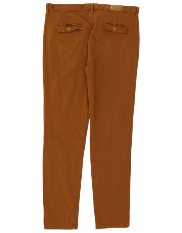 Zara Pantalon Chino Slim Homme EU 44 Large W34 L30 Marron