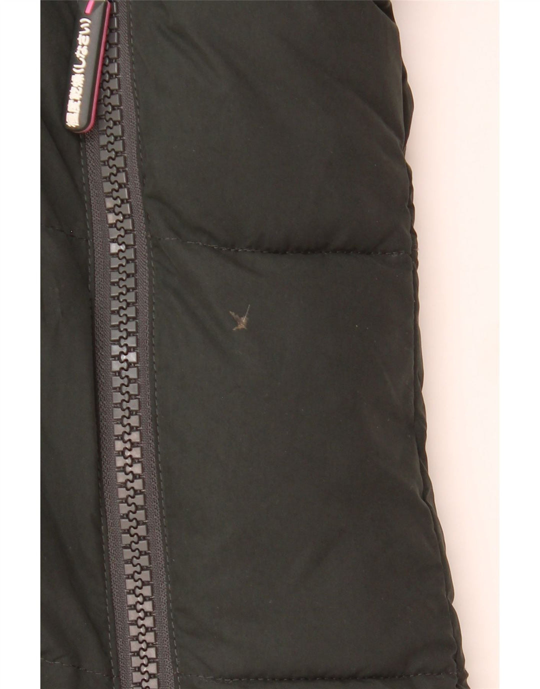 Superdry Womens Graphic Hooded Padded Jacket UK 16 Large  Green Polyester