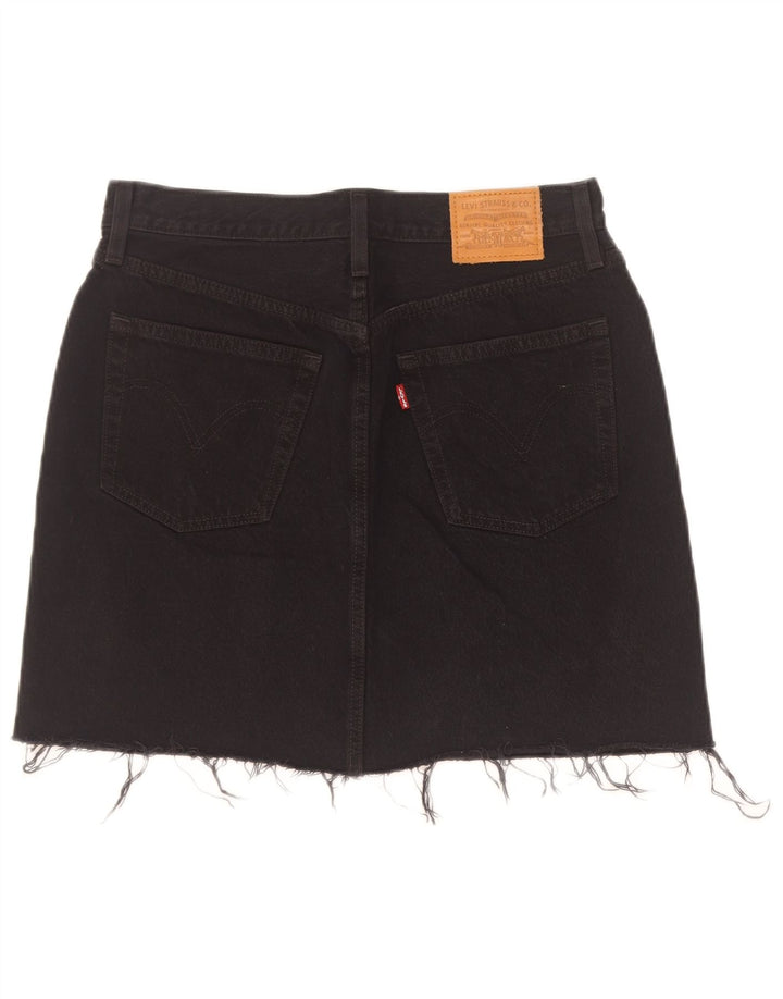 Falda Vaquera Levi's Mujer W28 Mediana Negro Algodón
