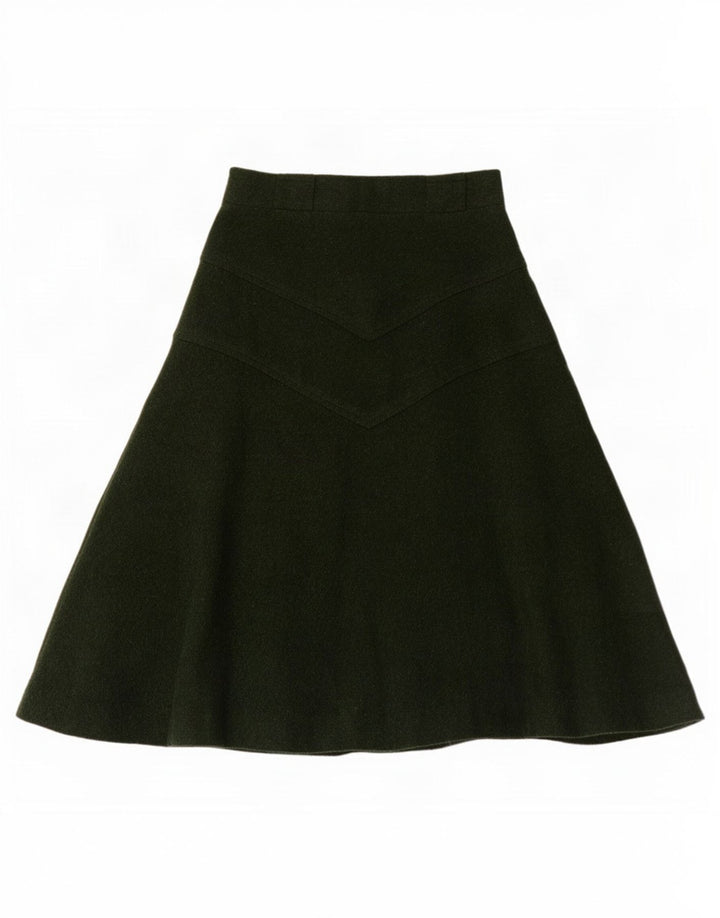 Vintage mujer A-Line falda IT 44 Medio W28 Verde