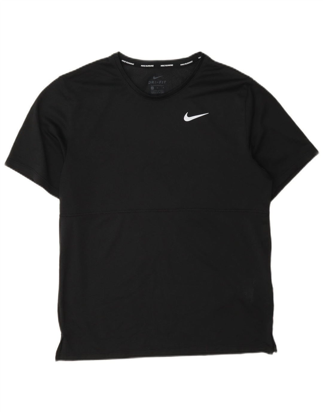 Nike Mens Dri Fit See Through póló felső, közepes fekete poliészter