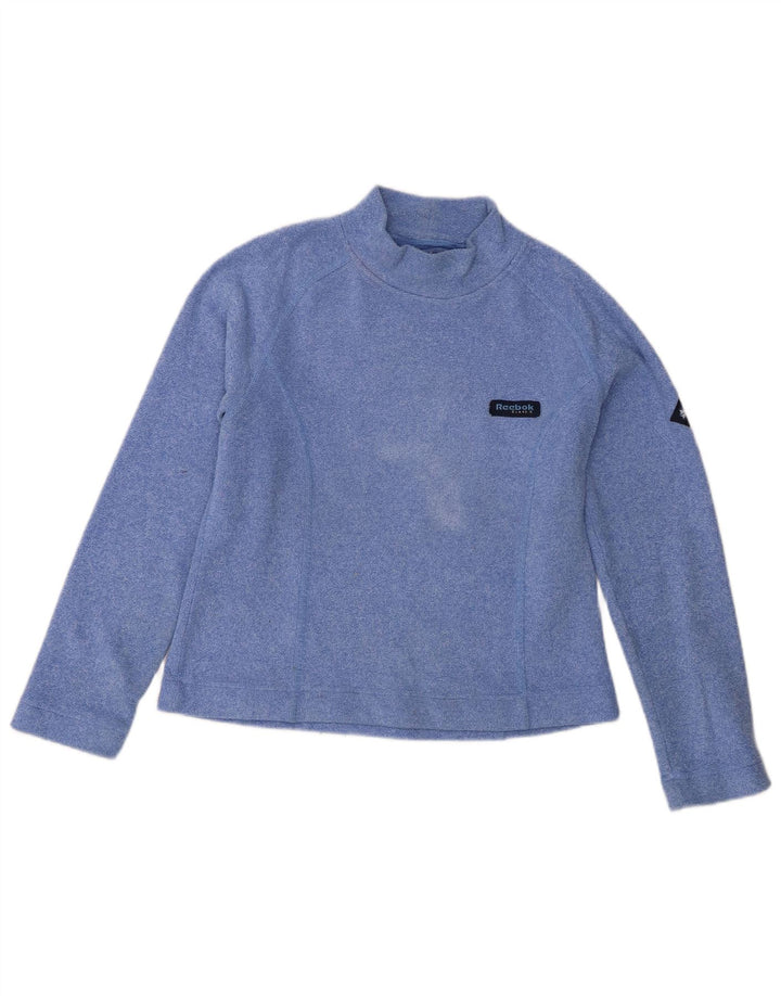 Reebok Ženska majica s kratkim rukavima UK 12 Srednje plavi poliester