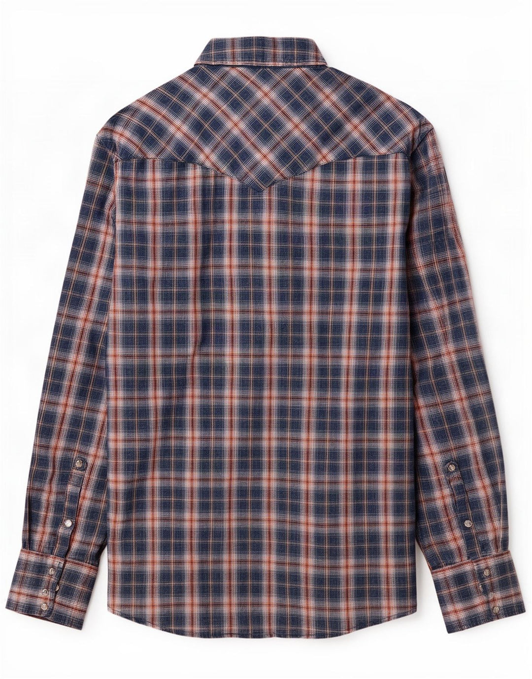 Wrangler Herren-Flanellhemd, groß, blau kariert