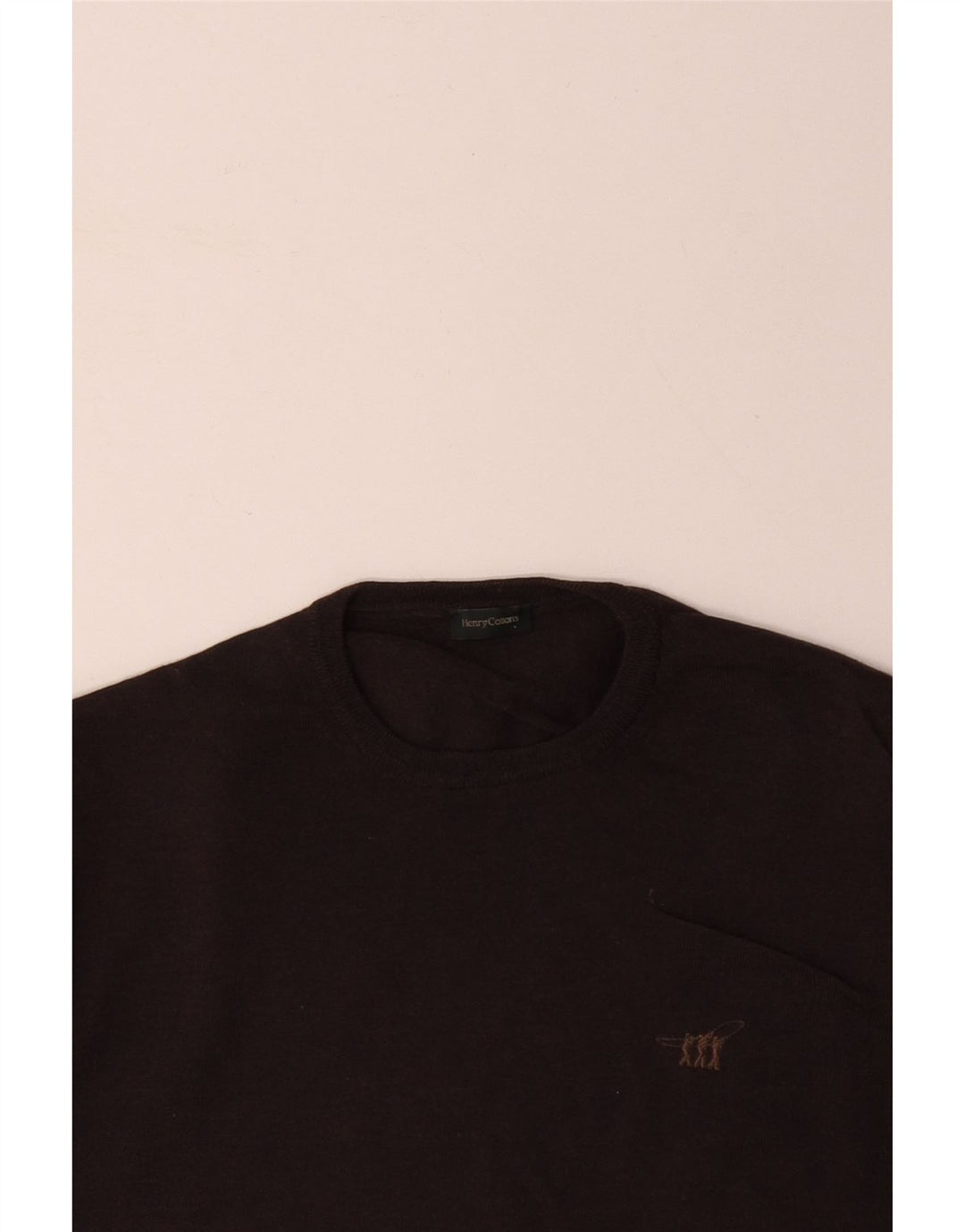 HENRY COTTONS Sweater med rund hals til mænd mellem brun