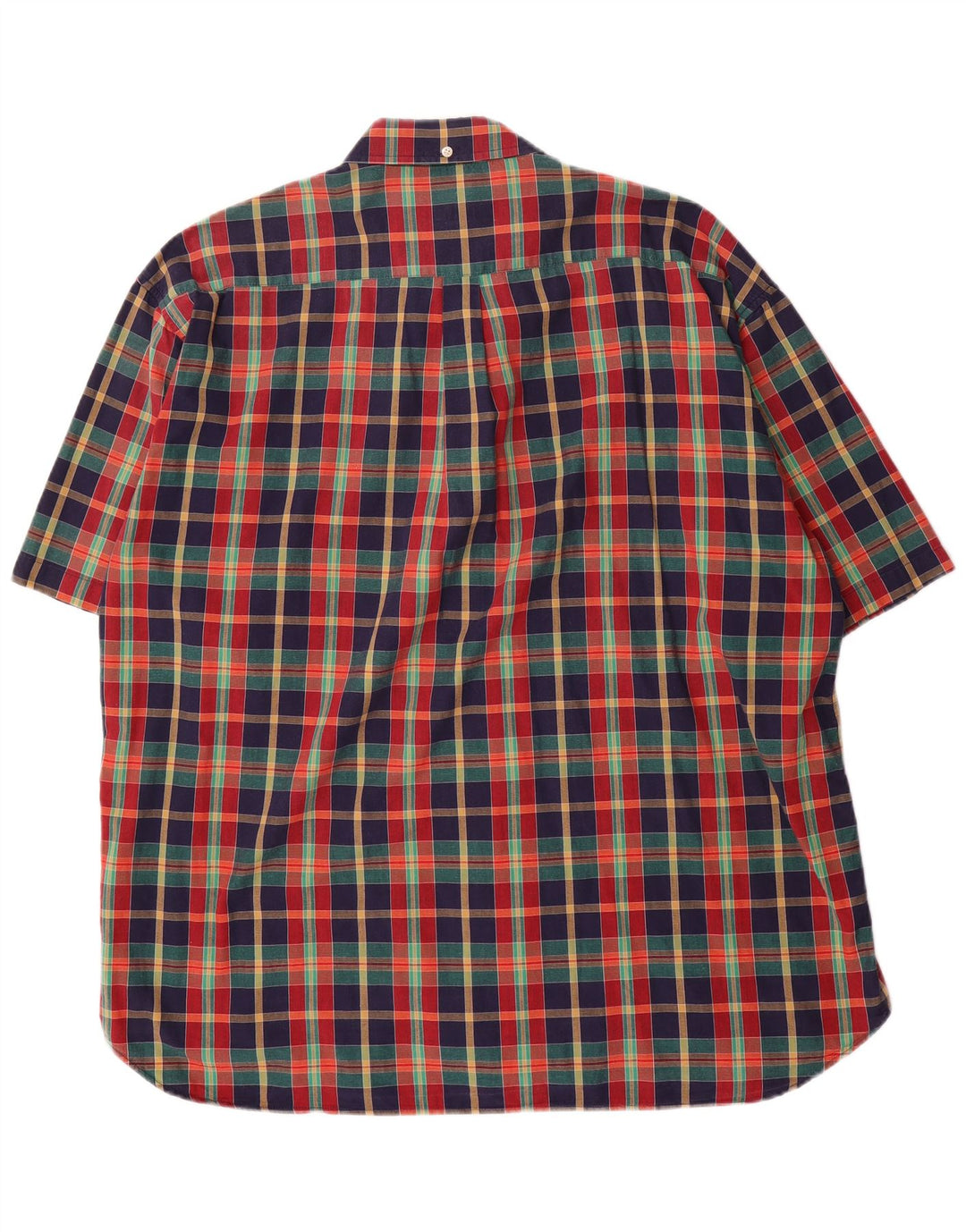 Belfe & Belfe Mens Short Sleeve Shirt Size 45 XL Multicoloured Check Cotton