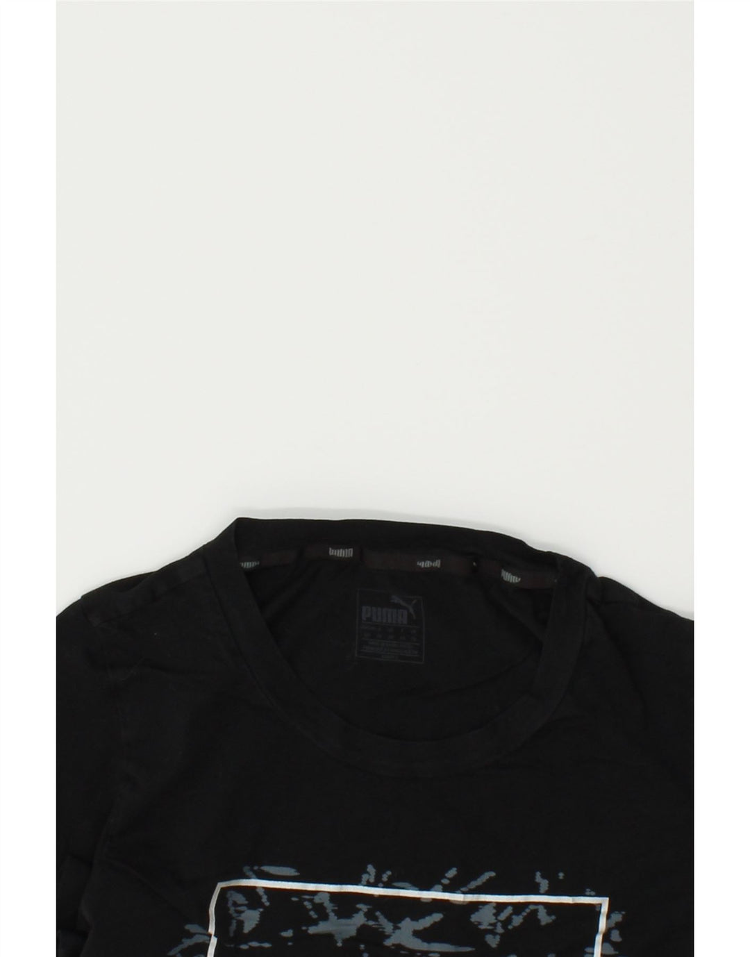 PUMA Womens Graphic T-Shirt Top UK 10 Small Black Cotton | Vintage Puma | Thrift | Second-Hand Puma | Used Clothing | Messina Hembry 