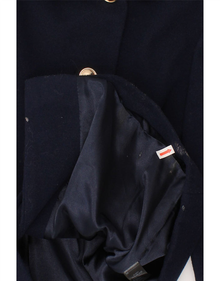Monsoon Girls Overcoat 7-8 Years Navy Blue Polyester