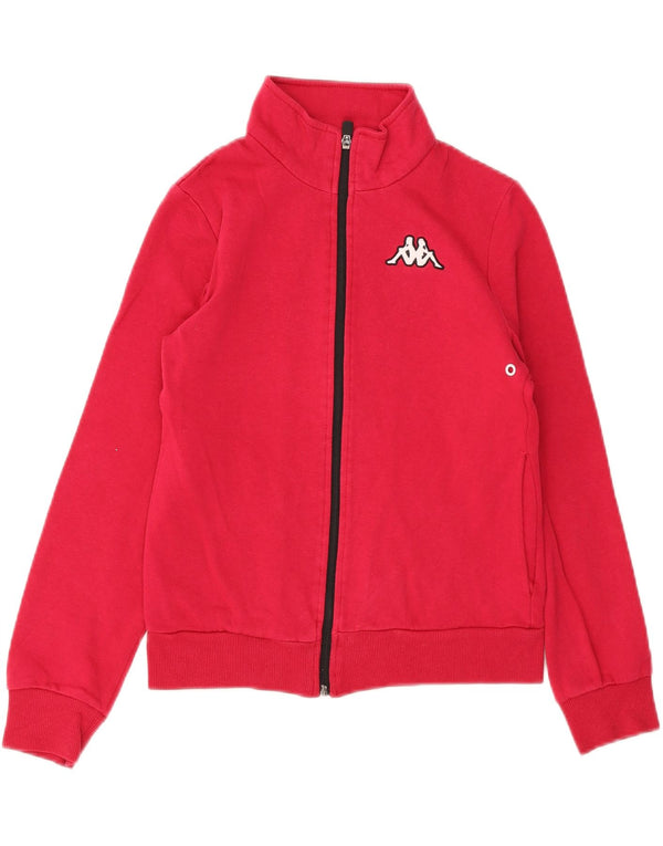 Kappa Girls Tracksuit Top Jacket 11-12 Years Small Red Cotton
