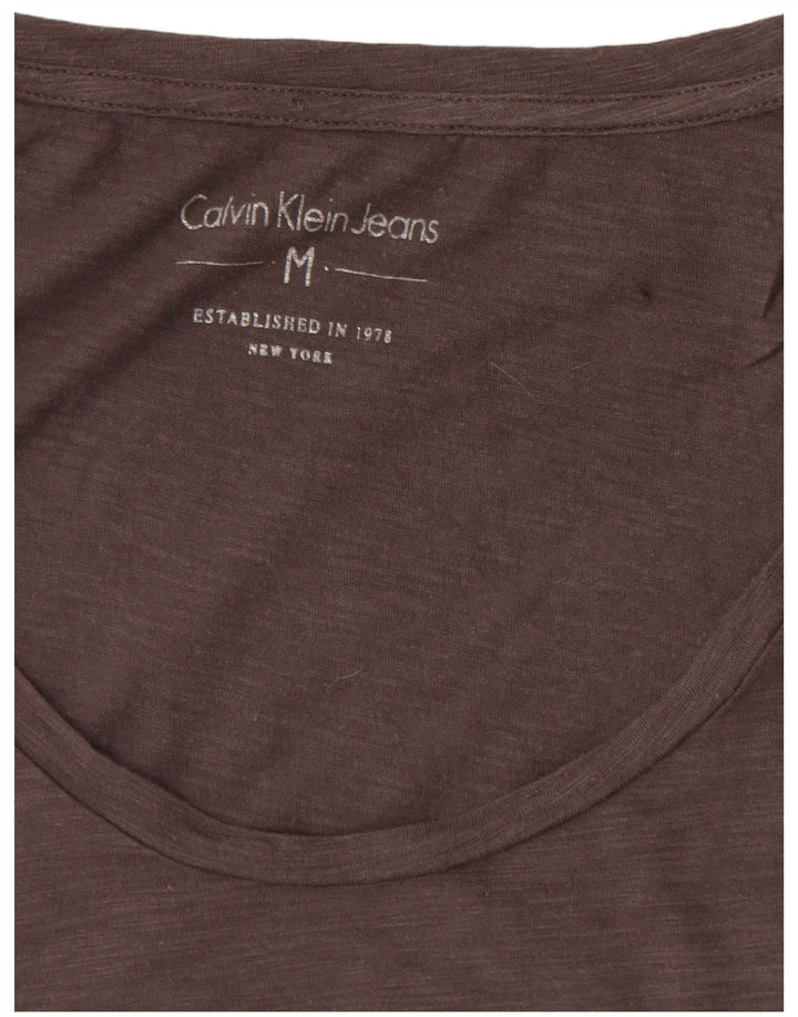 Calvin Klein Jeans Womens Oversized Graphic T-Shirt Top UK 14 Medium Grey