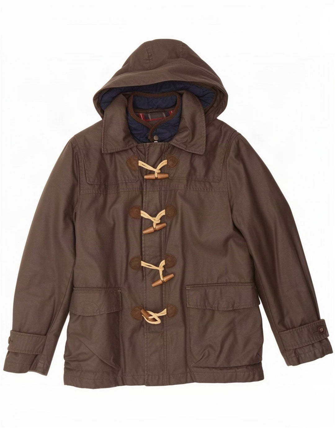 Gutteridge Mens Hooded Duffle Coat IT 48 Medium Brown