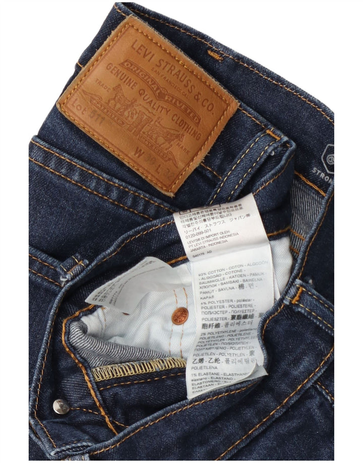 Levi's Mens 511 Slim Jeans W30 L32 Navy Blue Cotton