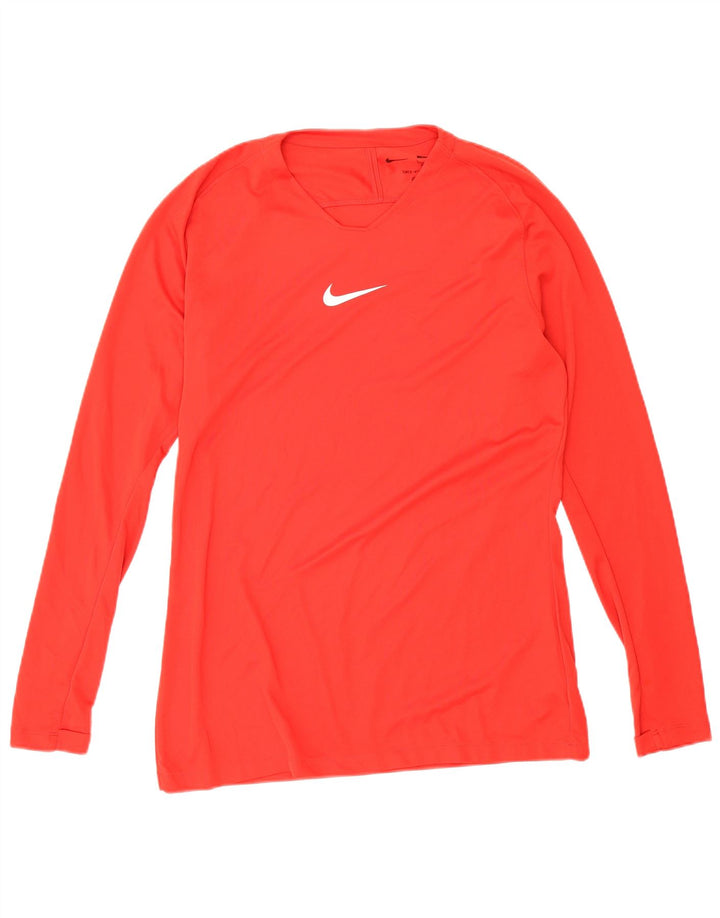 Nike Uomo Dri Fit Slim Fit Graphic Top manica lunga grande poliestere rosso
