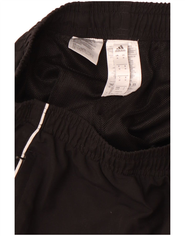 ADIDAS Mens Tracksuit Trousers Medium  Black Polyester