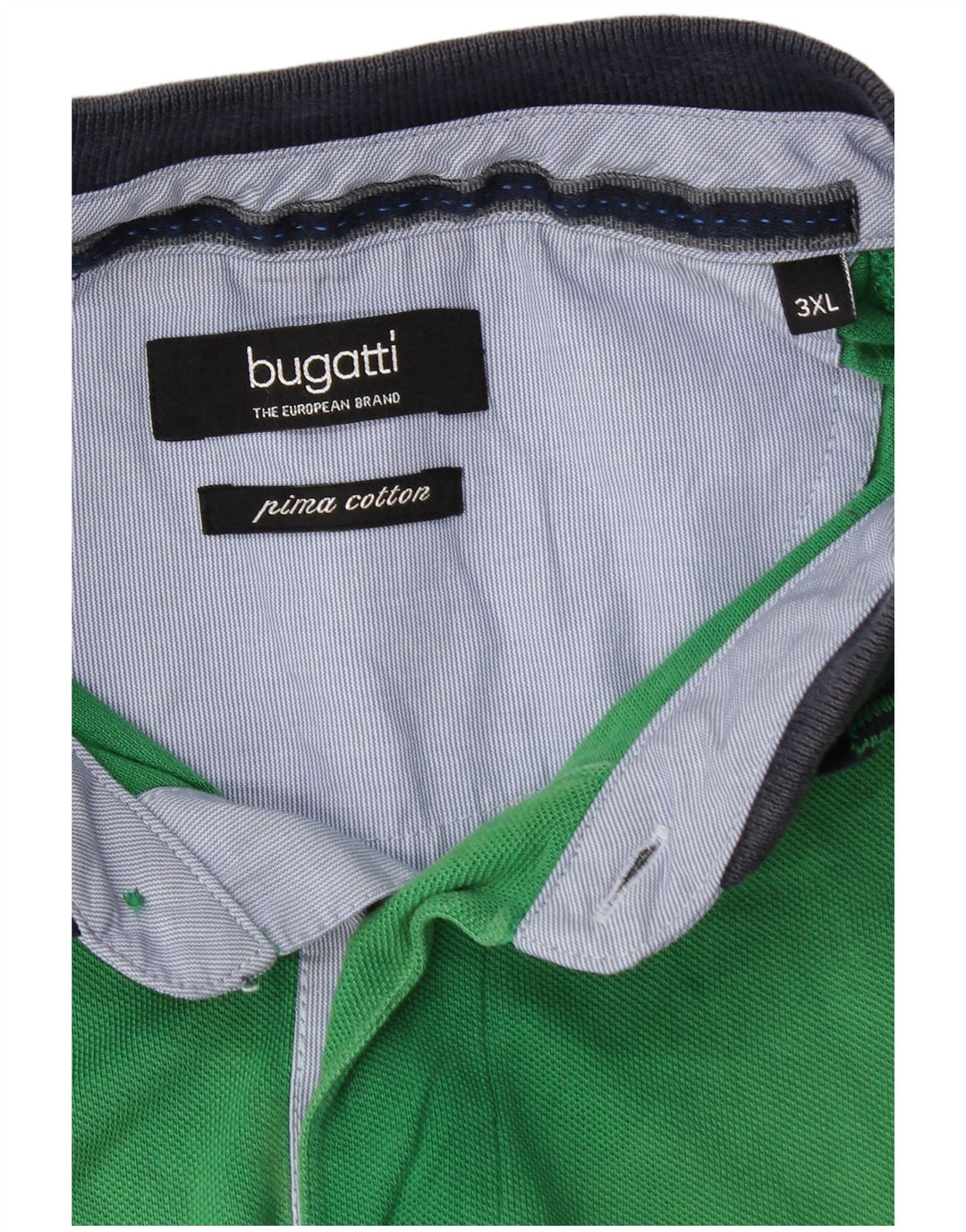 Bugatti Mens Polo Shirt 3XL Green Cotton
