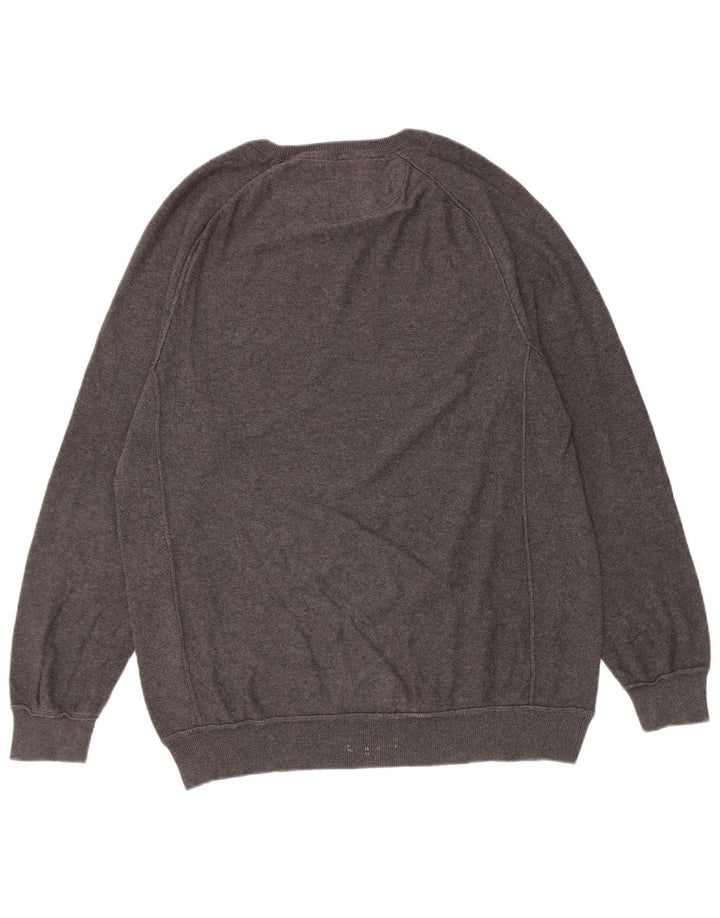 French Connection Herre Boat Neck Jumper Sweater Medium Grå Bomuld