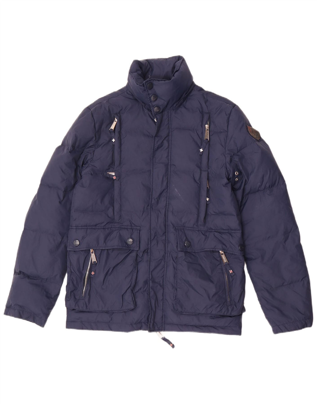Zu Elements Womens Padded Jacket UK 36 Small Navy Blue Polyamide