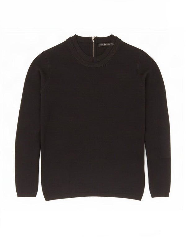 Maglione maglione con scollo a barca da donna Zara UK 12 medio nero