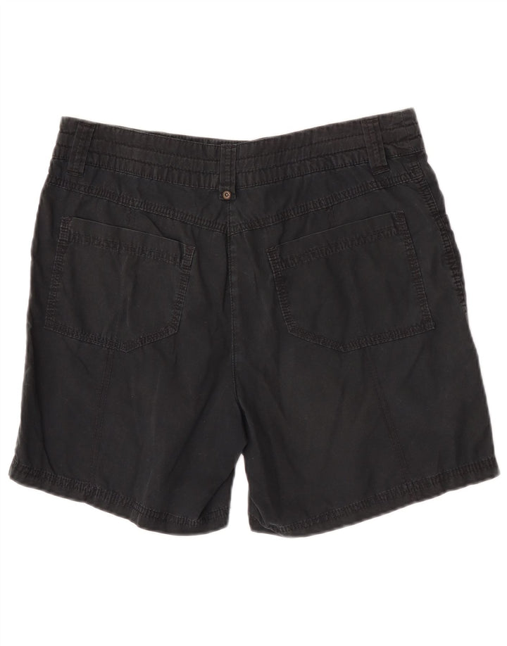 Marks & Spencer Womens Casual Shorts UK 12 Medium W31 Black Cotton