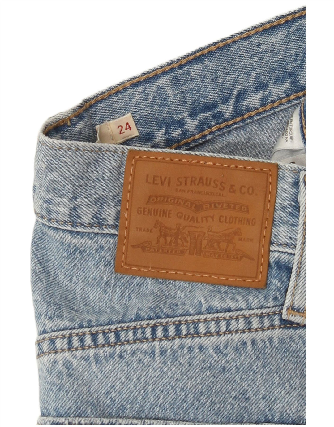 LEVI'S Womens Denim Shorts W24 XS Blue Cotton