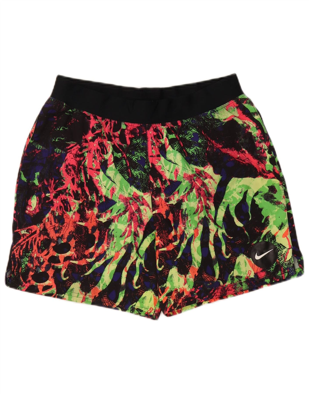 Nike Sportsshorts med abstrakt mønster til mænd, små sorte polyester