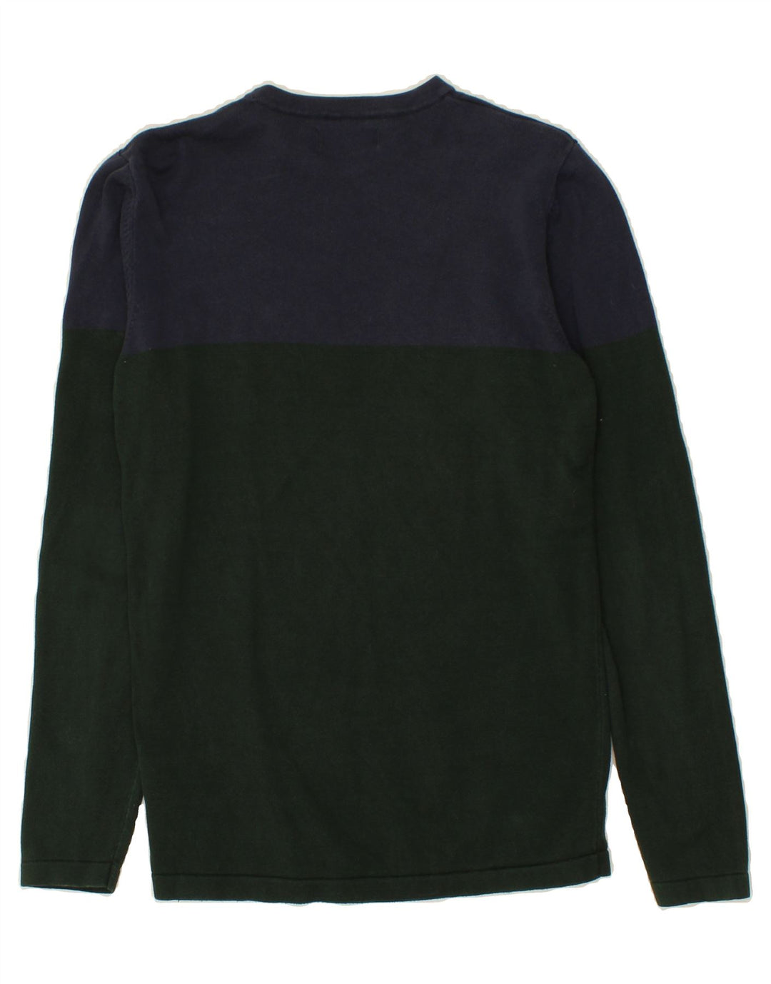 JACK & JONES Mens Top Long Sleeve Small Green Colourblock Cotton Vintage Jack & Jones and Second-Hand Jack & Jones from Messina Hembry 