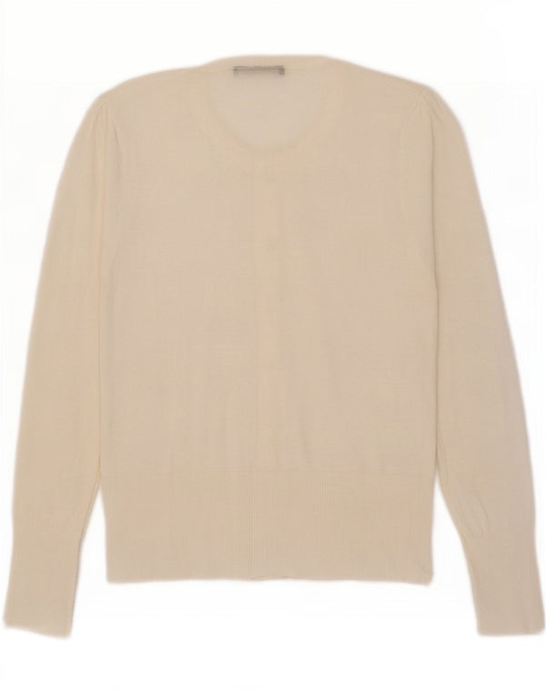 Oasis Dame Cardigan Sweater UK 12 Medium White