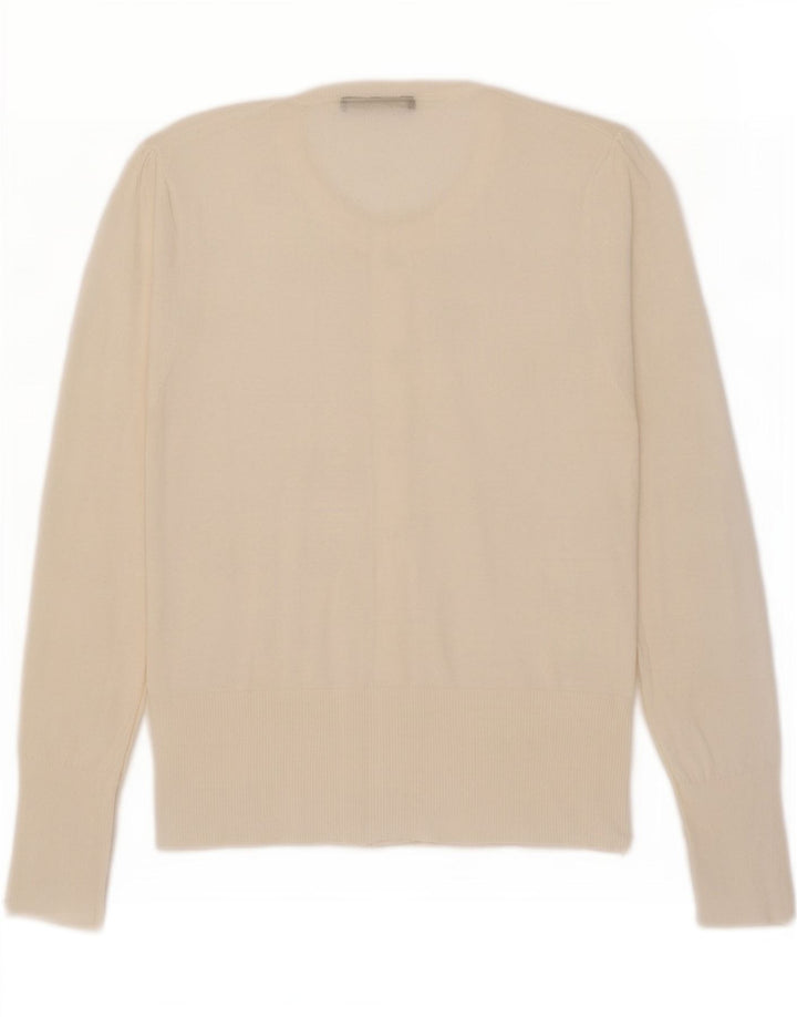 Oasis Womens Cardigan Sweater UK 12 Medium White