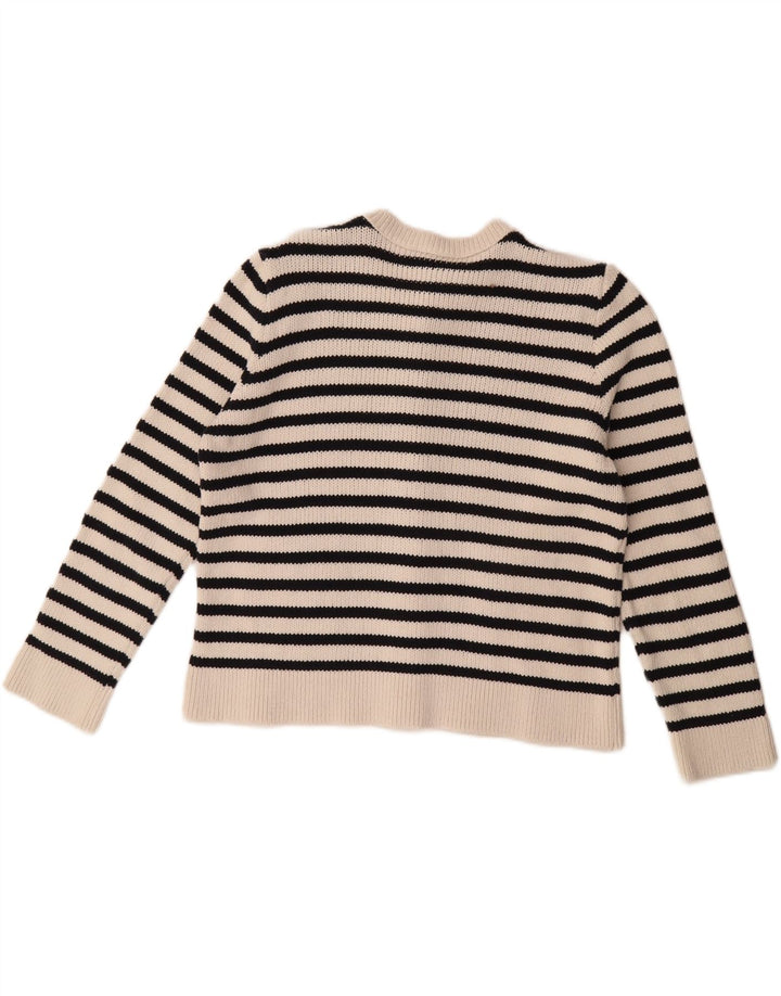 Damski sweter oversize ZARA UK 14 w średnie białe paski