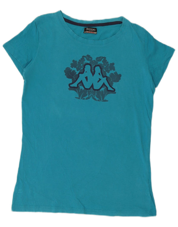 Maglietta grafica da donna Kappa Top UK 14 Large Blu