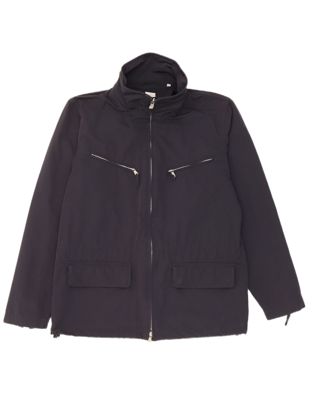 Aspesi Womens Utility Jacke UK 14 Medium Marineblau Baumwolle