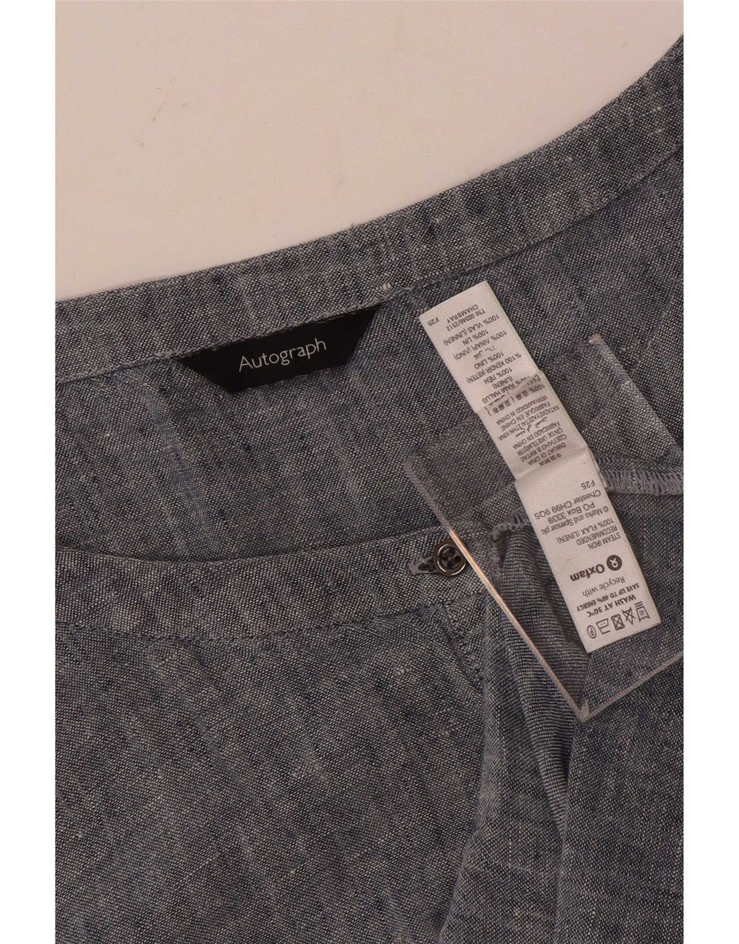 Marks & Spencer Womens Autograph Shift Dress UK 22 3XL Blue Linen