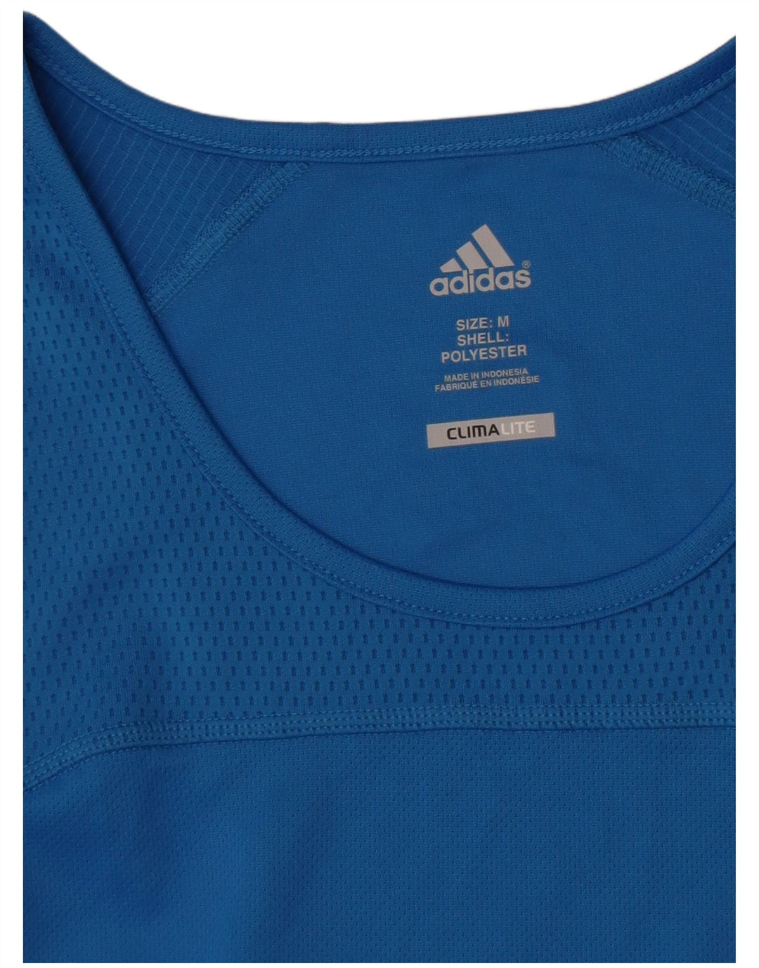 Canotta Adidas Climalite da uomo in poliestere blu medio