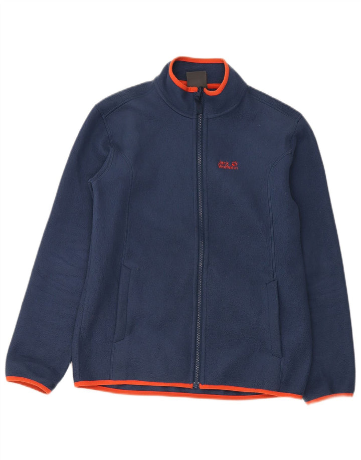 Jack Wolfskin Liner-Fleecejacke für Jungen, 13–14 Jahre, marineblaues Polyester
